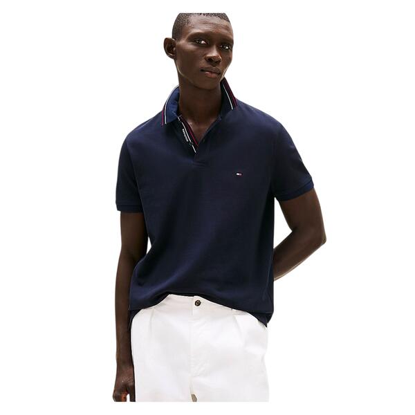 Aνδρικό Polo Tommy Hilfiger Mao Rwb Tipped Slim Desert Sky MW0MW38459-DW5