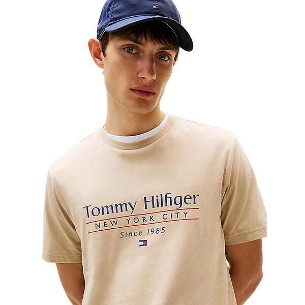 Ανδρικό T-shirt Tommy Hilfiger Center Stack Sandalwood MW0MW38621-RBT