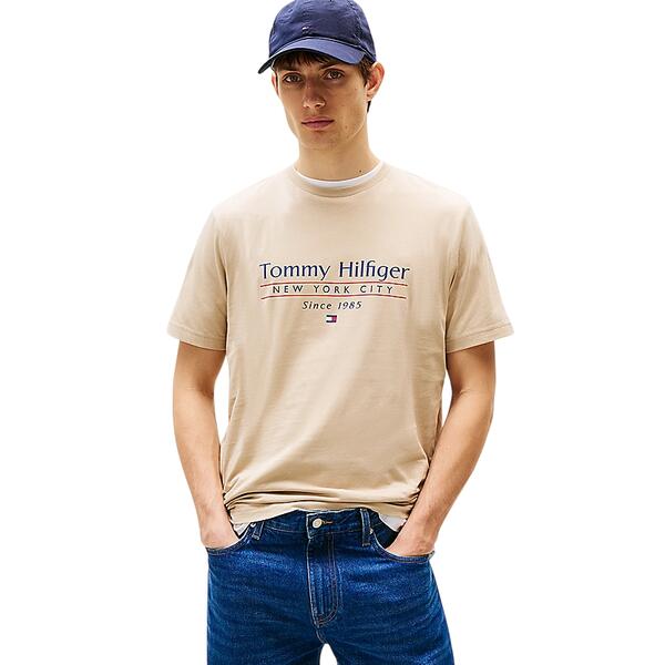 Ανδρικό T-shirt Tommy Hilfiger Center Stack Sandalwood MW0MW38621-RBT