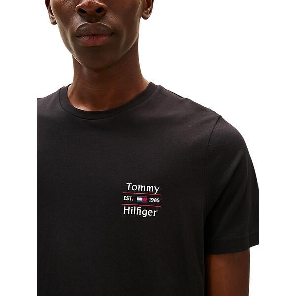 Ανδρικό T-shirt Tommy Hilfiger Stack Black MW0MW38622-BDS