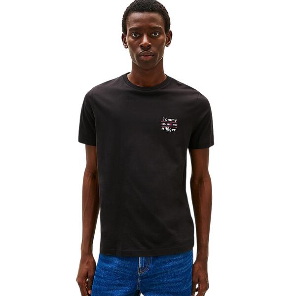 Ανδρικό T-shirt Tommy Hilfiger Stack Black MW0MW38622-BDS
