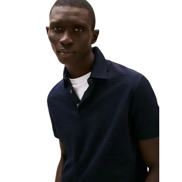 Ανδρικό Polo Tommy Hilfiger Dc Tonal Texture Stp Polo Desert Sky MW0MW38743-DW5