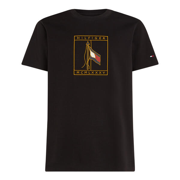 Ανδρικό T-shirt Tommy Hilfiger Interlock Pique Icon Black MW0MW38923-BDS