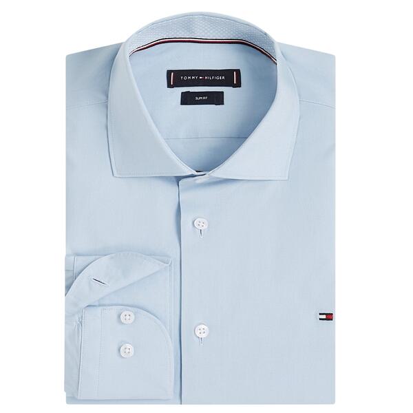 Ανδρικό Πουκάμισο Tommy Hilfiger Cl Stch Pop Ctrst Shirt Prkf Breezy Blue MW0MW39279-C1OR