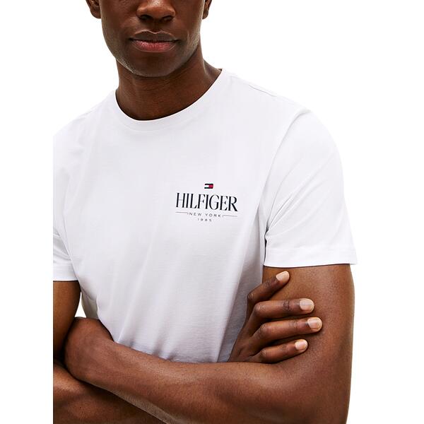 Ανδρικό T-Shirt Tommy Hilfiger Stack Tee White MW0MW39355-YBR