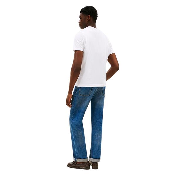 Ανδρικό T-Shirt Tommy Hilfiger Stack Tee White MW0MW39355-YBR