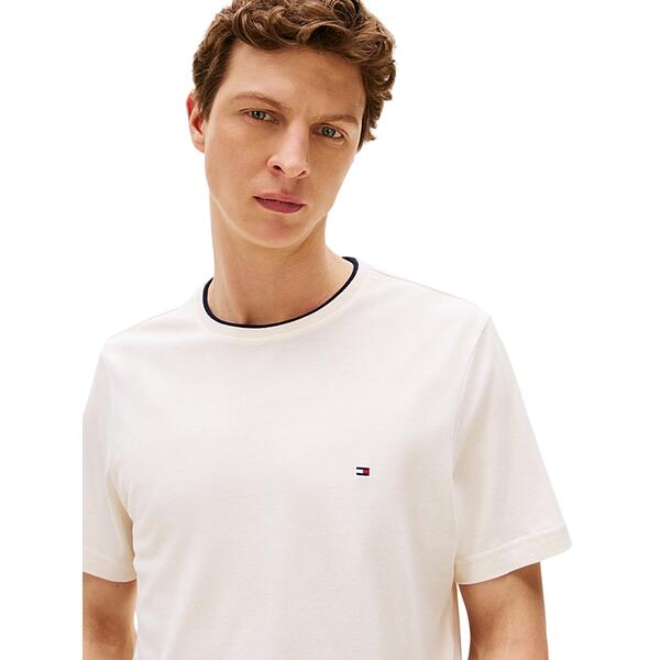 Ανδρικό T-Shirt Tommy Hilfiger Cotton Modal Tee Ivory Petal MW0MW39368-Z00