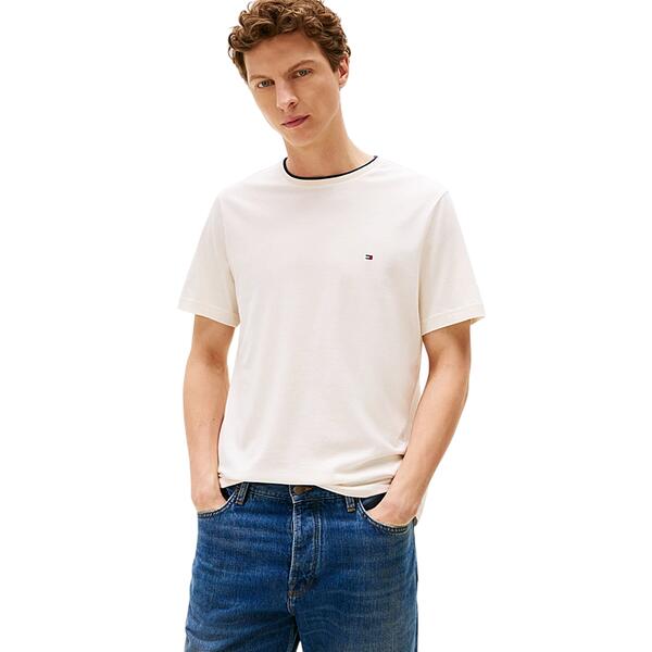 Ανδρικό T-Shirt Tommy Hilfiger Cotton Modal Tee Ivory Petal MW0MW39368-Z00