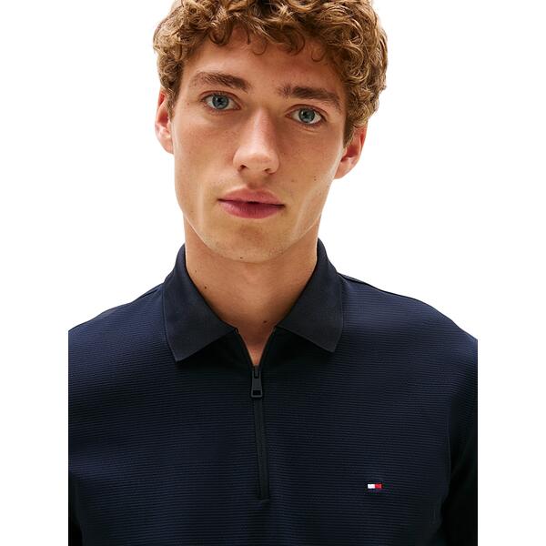 Ανδρικό Polo Tommy Hilfiger Performance Pique Zip Reg Polo Desert Sky MW0MW39613-DW5