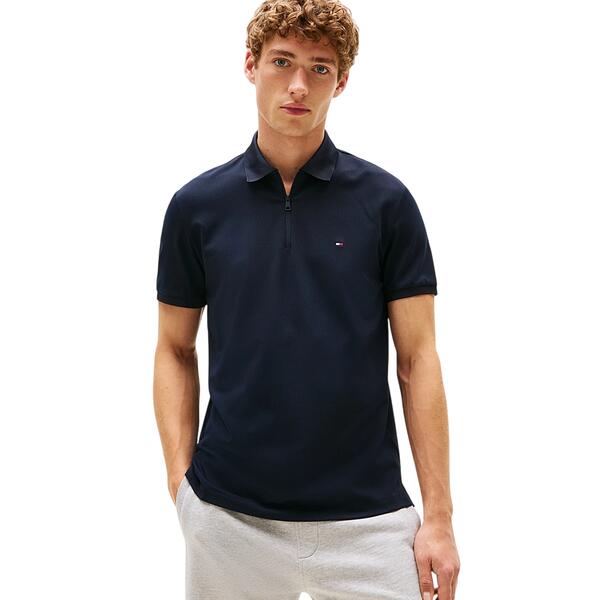 Ανδρικό Polo Tommy Hilfiger Performance Pique Zip Reg Polo Desert Sky MW0MW39613-DW5