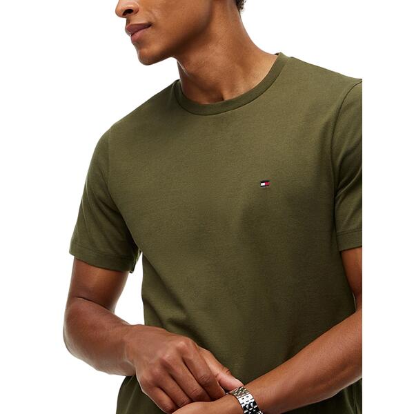 Ανδρικό T-shirt Tommy Hilfiger Ess Seasonal Reg Fit Solid Tee Huntsman Green MW0MW39995-MT1