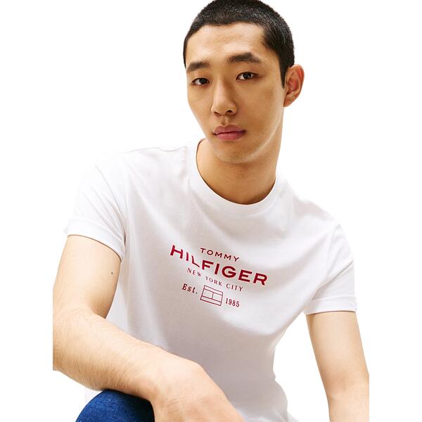 Ανδρικό T-Shirt Tommy Hilfiger Stack Graphic Tee White MW0MW40002-YBR