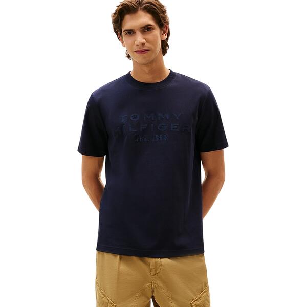 Ανδρικό T-Shirt Tommy Hilfiger Nylon Applique Mix Media Tee MW0MW40026-DW5