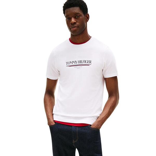 Ανδρικό T-Shirt Tommy Hilfiger Brand Love Hilfiger Tee White MW0MW40324-YBR