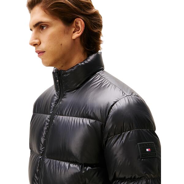 Ανδρικό Μπουφάν Tommy Hilfiger Shiny Down Stand Puffer Black MW0MW40617-BDS