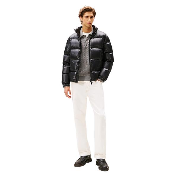 Ανδρικό Μπουφάν Tommy Hilfiger Shiny Down Stand Puffer Black MW0MW40617-BDS