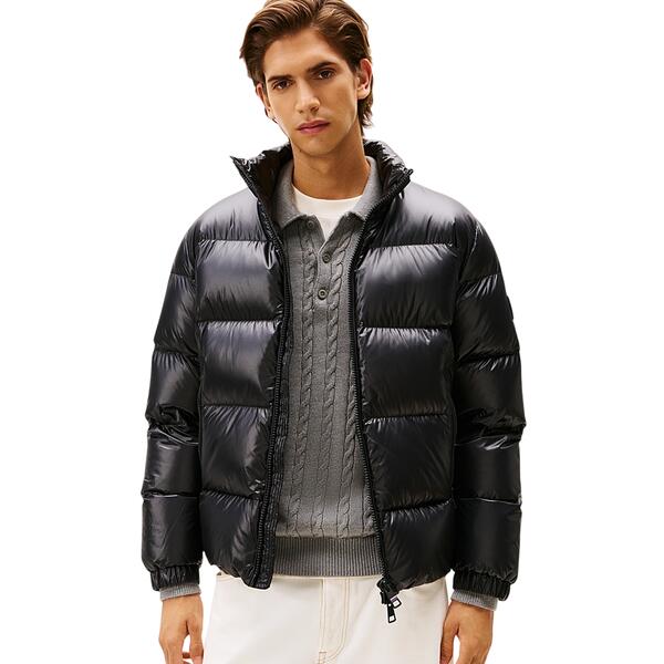 Ανδρικό Μπουφάν Tommy Hilfiger Shiny Down Stand Puffer Black MW0MW40617-BDS