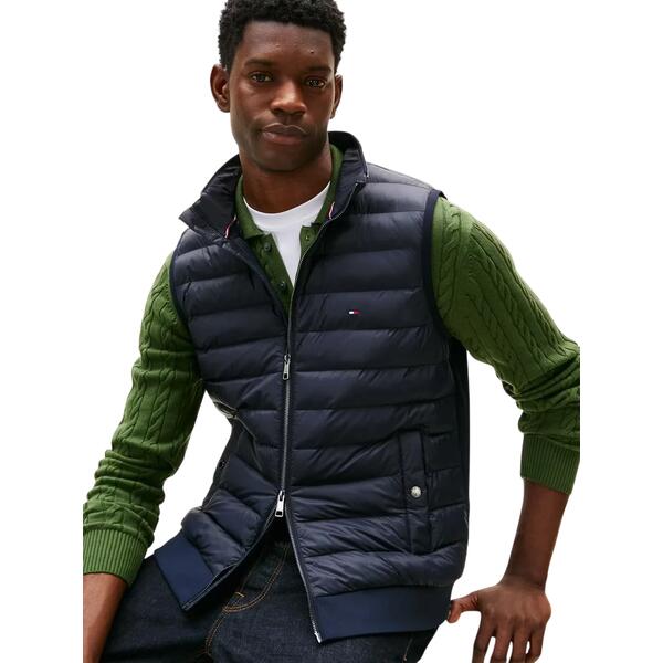 Ανδρικό Αμάνικο Tommy Hilfiger Mix Media Ess Rwb Vest Desert Sky MW0MW41441-DW5