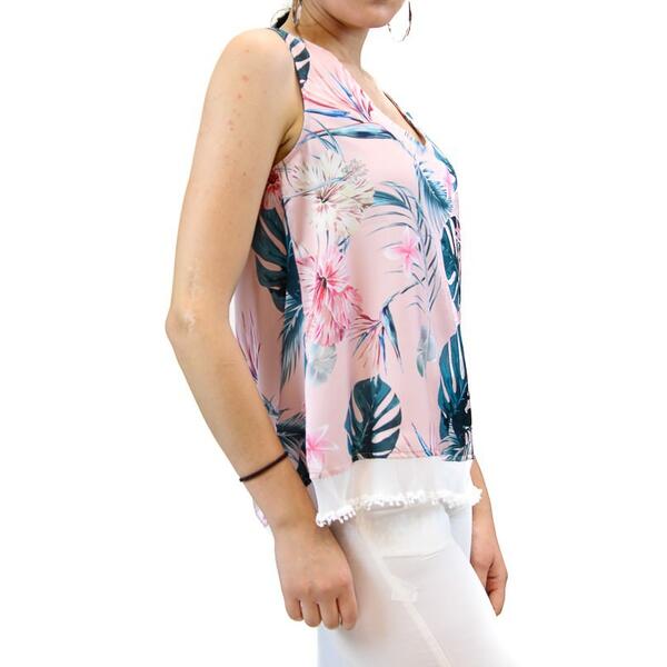 My Tiffany Floral Top in Pink S18T4148