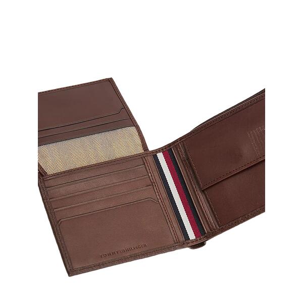Ανδρικό Πορτοφόλι Tommy Hilfiger Premium Leather Cc Flap And Coin Brown AM0AM09382-GVU