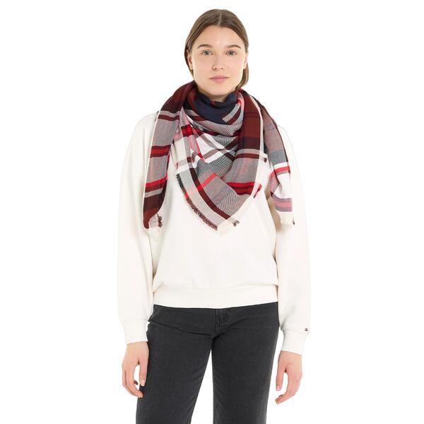 Γυναικείο Κασκόλ Tommy Hilfiger  Tommy Check Large Square Space Blue AW0AW15330-DW6