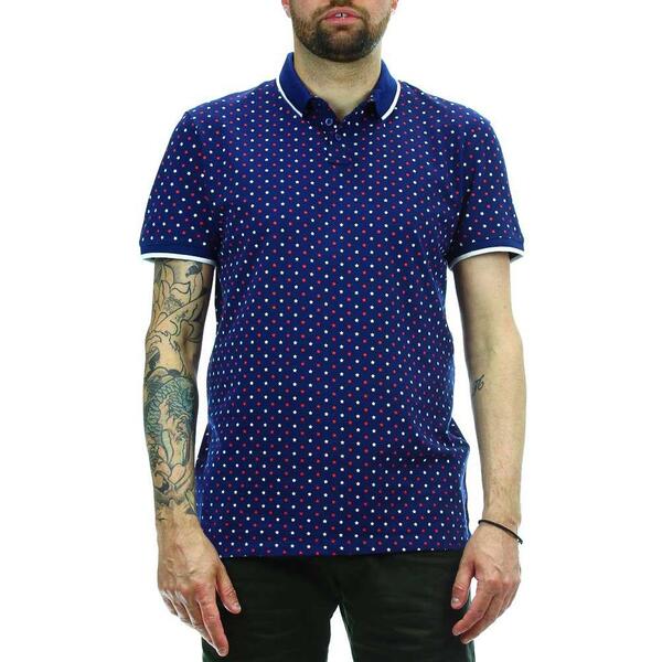 Ανδρικό Polo Tom Tailor Alloverprinted Red White 1010864-18309