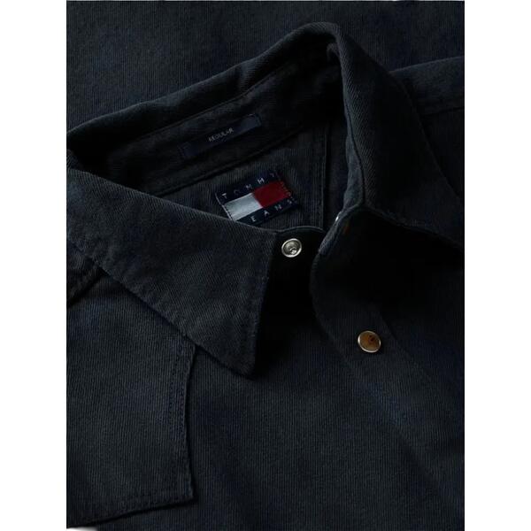 Ανδρικό Πουκάμισο Tommy Jeans Tjm Reg Washed Western Black DM0DM23518-BDS