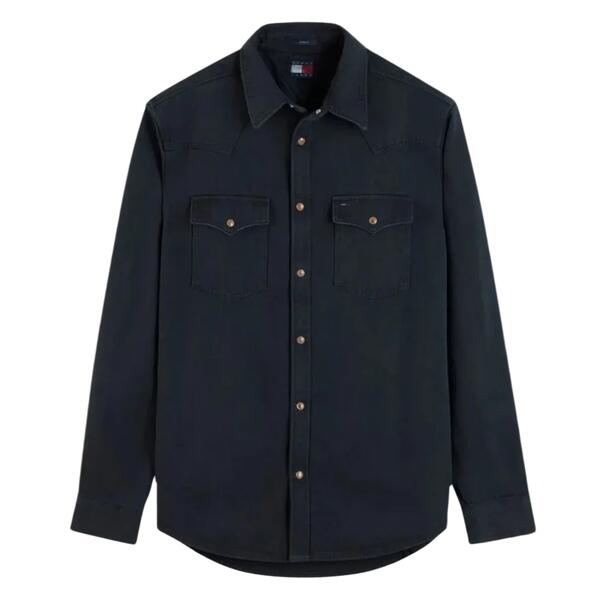 Ανδρικό Πουκάμισο Tommy Jeans Tjm Reg Washed Western Black DM0DM23518-BDS
