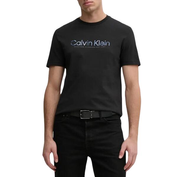 Ανδρικό Τ-shirt Calvin Klein Satin Bonded Logo Black K10K114162-BEH