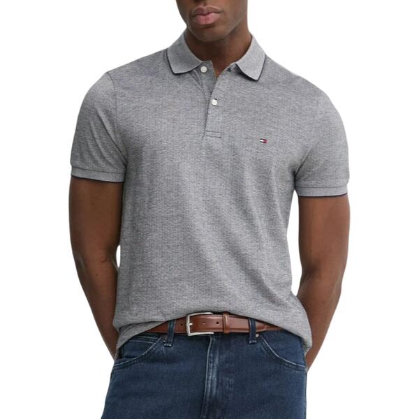 Αντρικό Polo Tommy Hilfiger Jacquard Micropattern Desert Sky White MW0MW37525-0GY