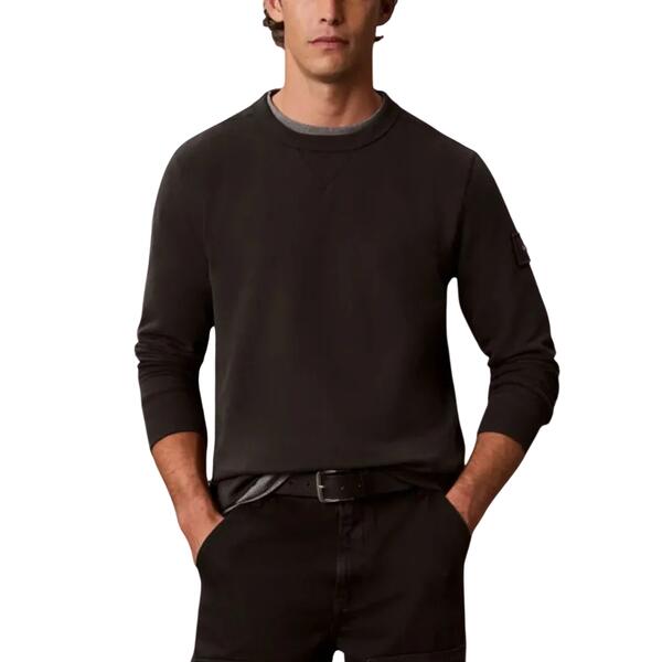 Ανδρικό Φούτερ Calvin Klein Ls Eu 350Terry Badge Cn Pirate Black LV04RJ200G-8MN