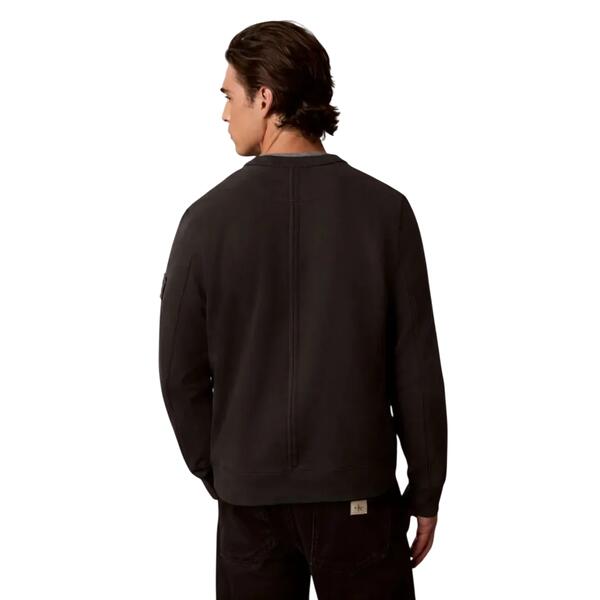 Ανδρικό Φούτερ Calvin Klein Ls Eu 350Terry Badge Cn Pirate Black LV04RJ200G-8MN