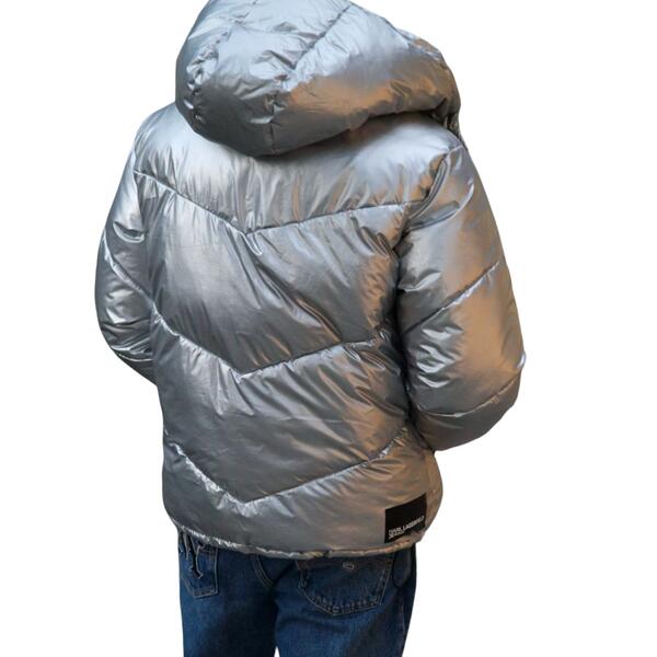 Ανδρικό Μπουφάν Karl Lagerfeld Jeans Klj Shiny Puffer Silver 240D1502-J137