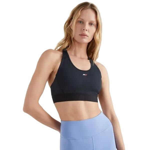 Γυναικείο Μπουστάκι Tommy Hilfiger Mid Intensity Mesh Racer Black S10S101110-BDS