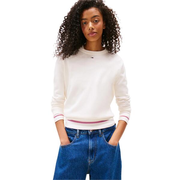 Γυναικείο Πουλόβερ Tommy Jeans Tjw Essential Crew Sweater Ext Ancient White DW0DW20159-YBH