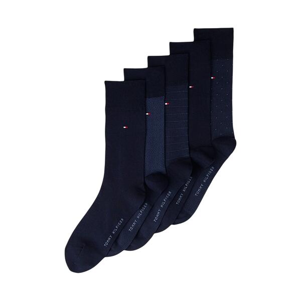 Ανδρικές Κάλτσες Tommy Hilfiger Sock 5p Giftbox Herringbone Dot Navy 701235374-001