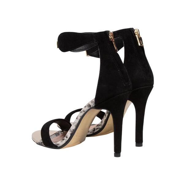 Γυναικεία Πέδιλα Ted Baker Aurelis Suede Bow Ankle Strap Black 242283-BLACK1