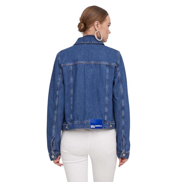 Γυναικείο Jean Μπουφάν Karl Lagerfeld Jeans Klj Regular Denim Jacket Washed Mid Blue 240J1404-J126