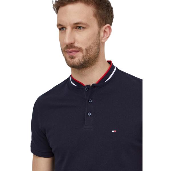 Ανδρικό Polo Tommy Hilfiger Mao Rwb Tipped Slim Desert Sky MW0MW34752-DW5