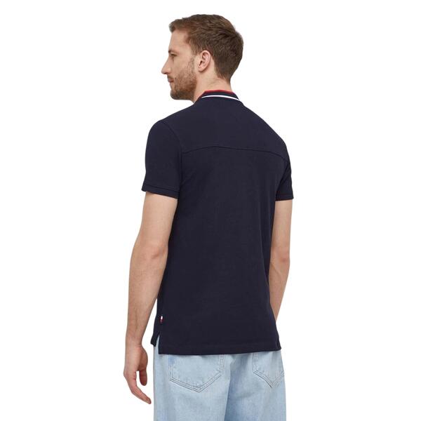 Ανδρικό Polo Tommy Hilfiger Mao Rwb Tipped Slim Desert Sky MW0MW34752-DW5