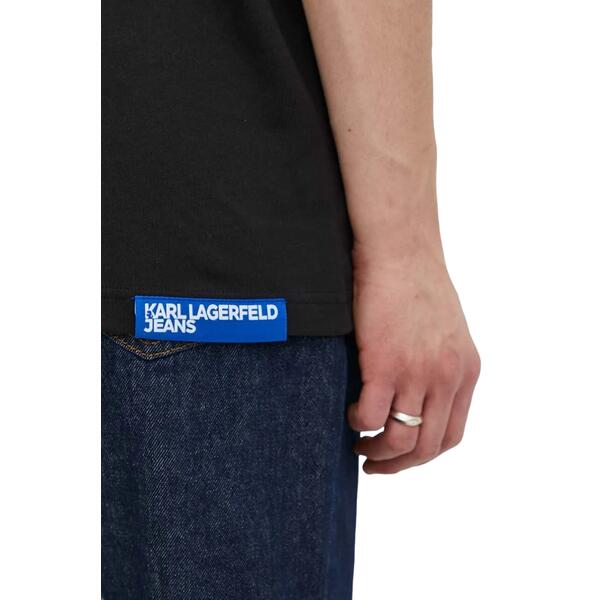 Ανδρικό T-shirt Karl Lagerfeld Klj Relaxed Cube Sslv Tee Black 241D1704-J101