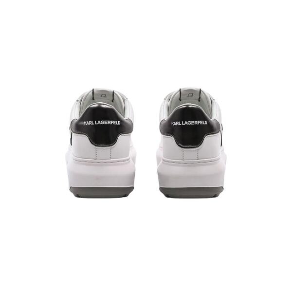 Ανδρικά Sneakers Karl Lagerfeld Kapri Lug Nft Lo Lace White Lthr W Silver KL57530-01S