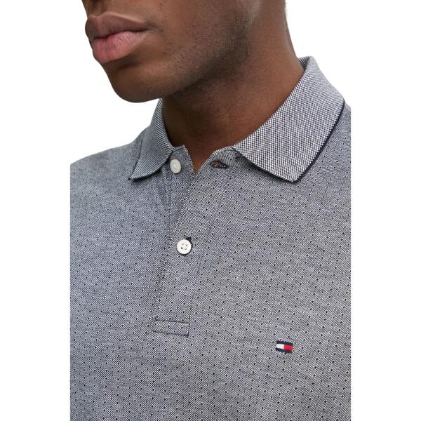 Αντρικό Polo Tommy Hilfiger Jacquard Micropattern Desert Sky White MW0MW37525-0GY