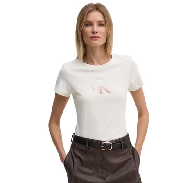 Γυναικείο T-shirt Calvin Klein Gradient Slim Ivory J20J224982-YBI