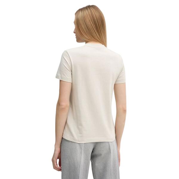 Γυναικείο T-shirt Calvin Klein Glossy Monologo Regural Moonbeam J20J224983-PDH