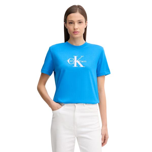 Γυναικείο T-Shirt Calvin Klein Hr Ss ClsscMnlg Cnc Cobalt Blue LV047B865G-C2W