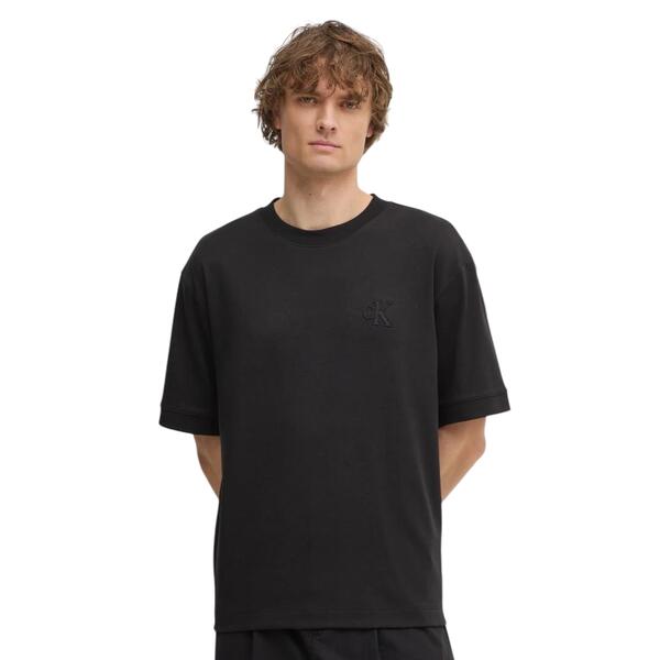 Αντρικό T-shirt Calvin Klein Interlock Black J30J326757-BEH