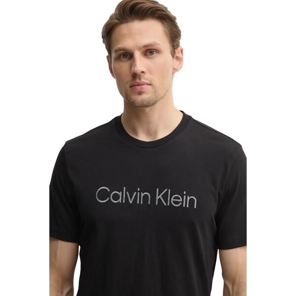 Ανδρικό T-shirt Calvin Klein Textured Embroidery Logo Black K10K114169-BEH