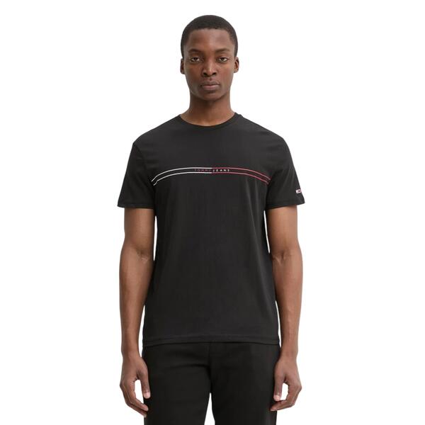 Ανδρικό T-shirt Tommy Jeans Slim Entry Graphic Ext Black DM0DM20779-BDS