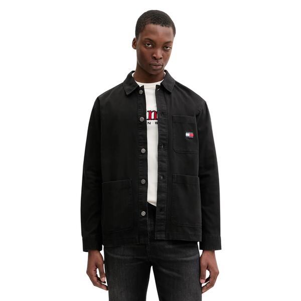 Ανδρικό Πουκάμισο Tommy Jeans Essential Overshirt Ext Black DM0DM20236-BDS
